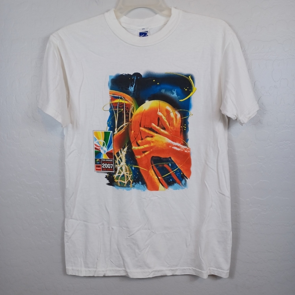 VINTAGE FIBA AMERICAS CHAMPIONSHIP 2007 LAS VEGAS Size M White